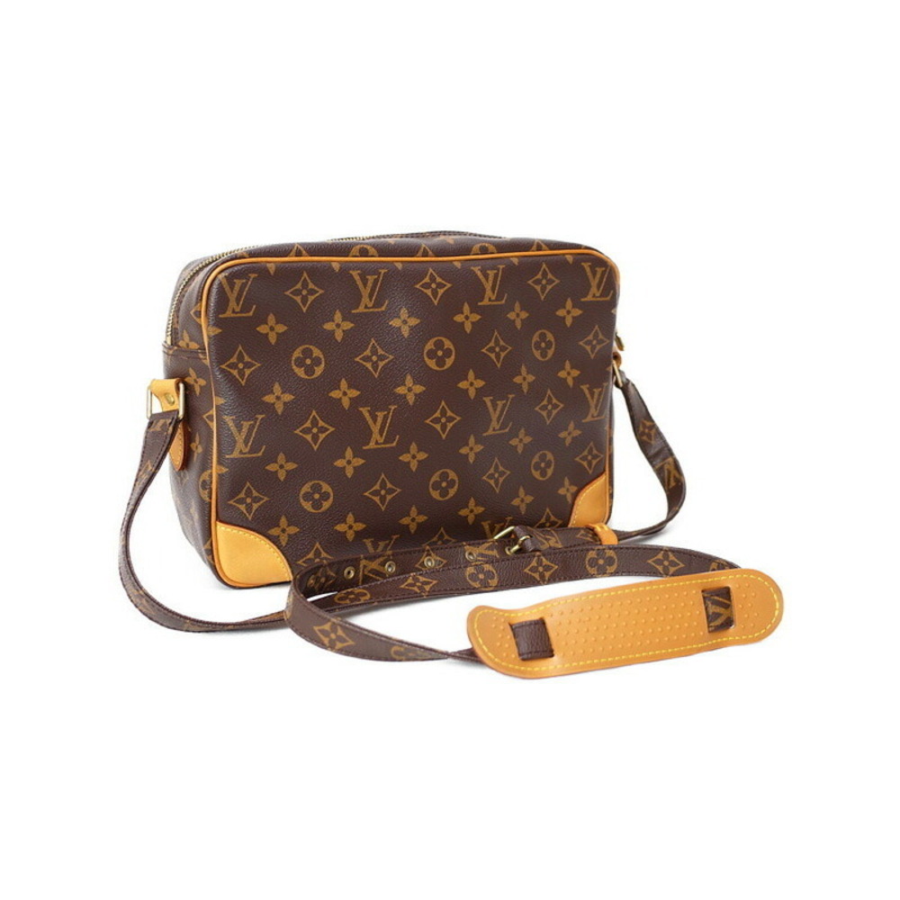 Louis Vuitton Monogram Shoulder Leather Bag Nile Brown